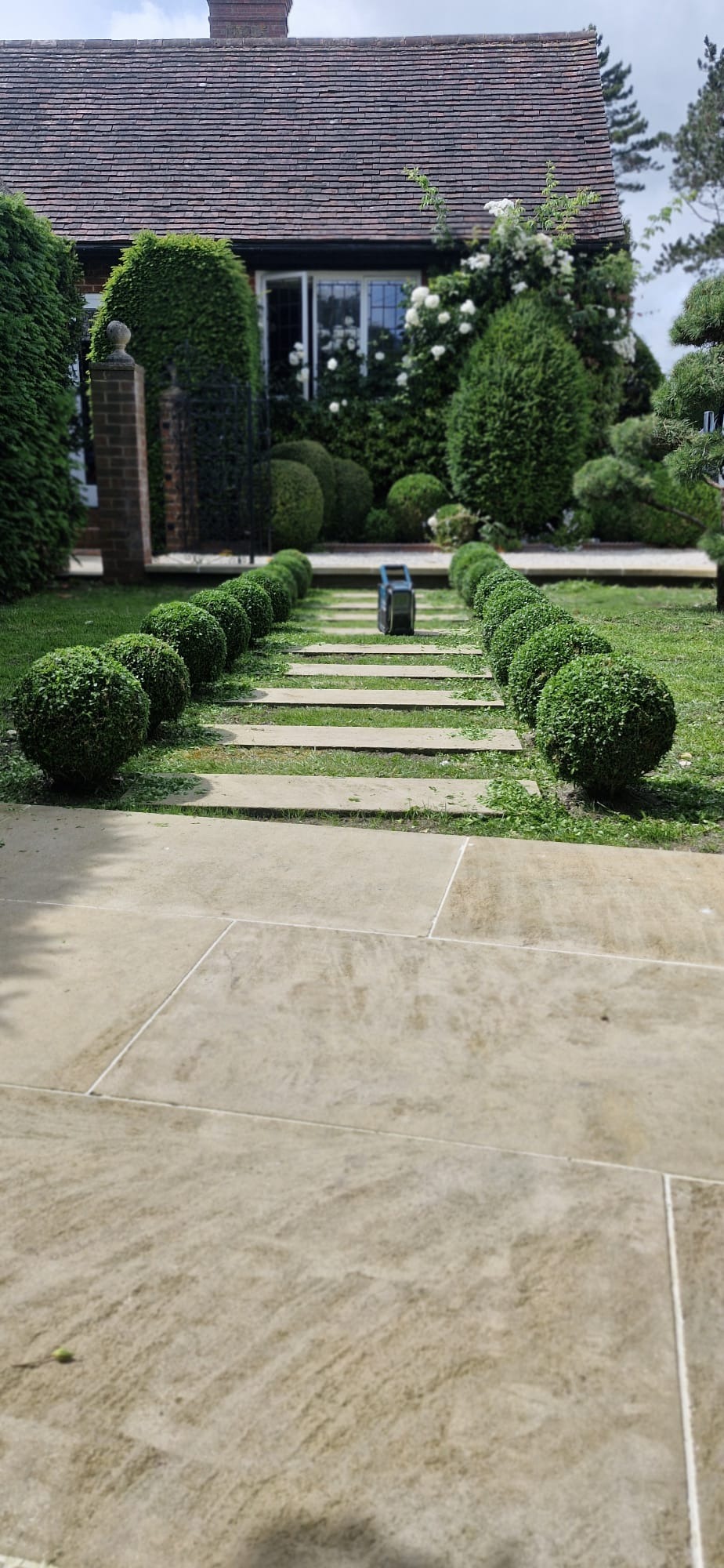 Formal topiary garden