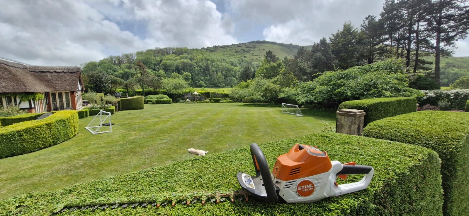 Hedge cutting on estate