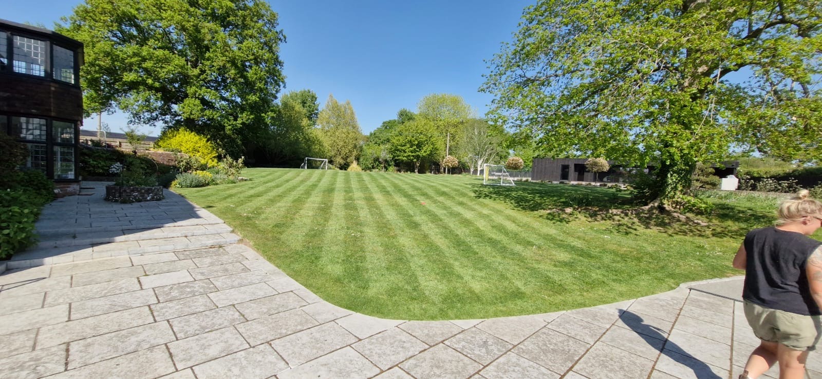 Private garden lawn West Sussex